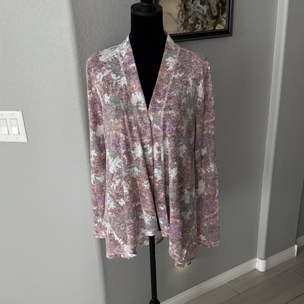 Floral Open Front Topper Jacket